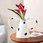 soga 23.5x11cm ornament vase with polka dot handicraft decorations in