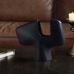 soga 44x35cm ornament modern black abstract ceramic vase with unique decorative piece for home decor soga 44x35cm ornament modern black abstract ceramic vase with unique decorative piece for home decor