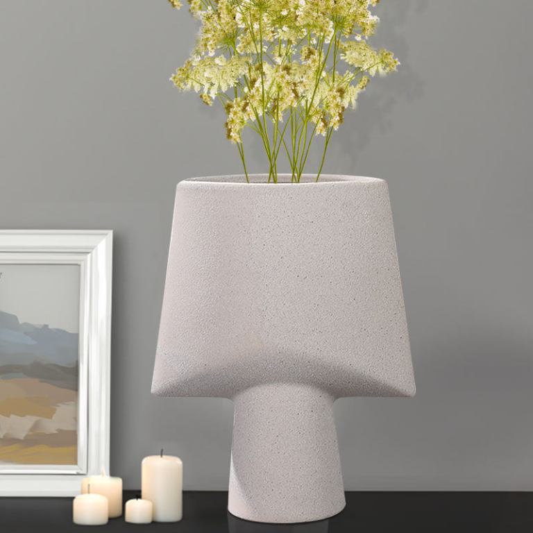 soga 2x 21x25.5cm ornament geometric decor ceramic vase flower pots soga 2x 21x25.5cm ornament geometric decor ceramic vase flower pots