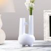 soga 2x white ornament modern geometric vase minimalist double tube soga 2x white ornament modern geometric vase minimalist double tube