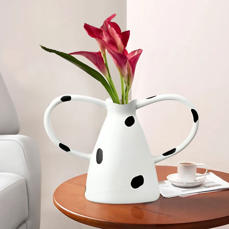 soga 2x 23.5x11cm ornament vase with polka dot handicraft decorations in