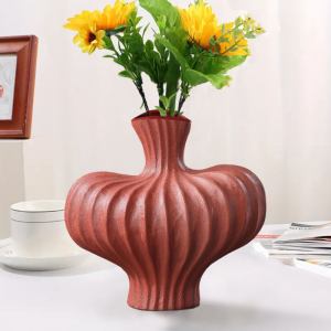 soga 25x24cm ornament matte red small vases countertop decoration