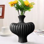 soga 2x 28x30cm ornament large matte black vases countertop decoration