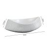 soga 2x 37x12.5cm matte black ornament boat shaped plate ceramic