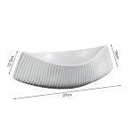 soga 37x12.5cm ornament white boat shaped plate ceramic soga 37x12.5cm ornament white boat shaped plate ceramic
