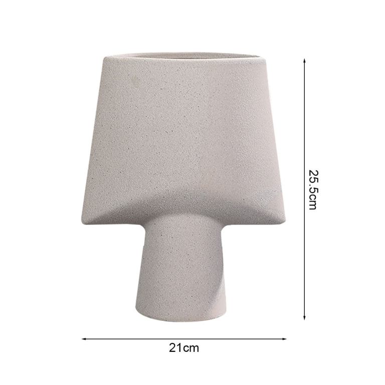 soga 2x 21x25.5cm ornament geometric decor ceramic vase flower pots soga 2x 21x25.5cm ornament geometric decor ceramic vase flower pots