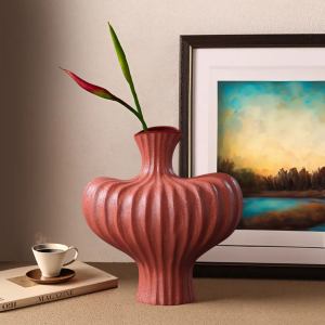 soga 2x 28x30cm ornament large matte red vases countertop decoration accessories home decor