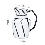 soga 23.5x19.5cm ornament modern ceramic vase with handle
