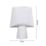 soga 2x 21x25.5cm small white ornament geometric decor ceramic vase flower pots