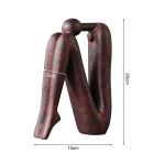 soga 13x20cm ornament modern stickman art sculpture minimalist resin statue round head