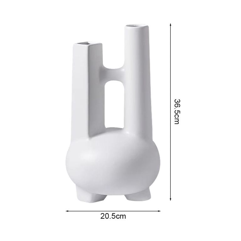 soga 2x white ornament modern geometric vase minimalist double tube soga 2x white ornament modern geometric vase minimalist double tube