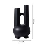 soga ornament black modern geometric vase minimalist double tube soga ornament black modern geometric vase minimalist double tube