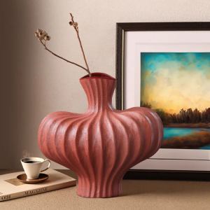 soga 25x24cm ornament matte red small vases countertop decoration