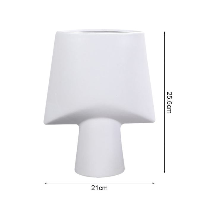 soga 21x25.5cm small white ornament geometric decor ceramic vase flower pots soga 21x25.5cm small white ornament geometric decor ceramic vase flower pots