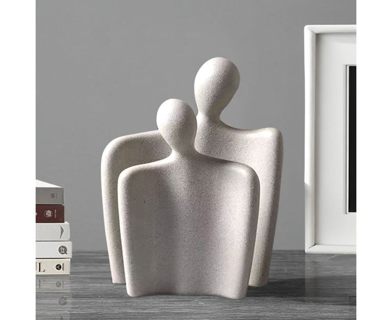 soga 2x ornament set of 2 abstract human figurine sculptures minimalist modern art