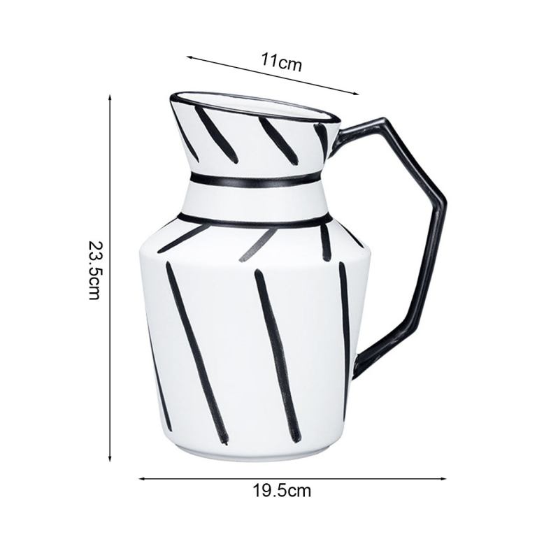 soga 2x 23.5x19.5cm ornament modern ceramic vase with handle soga 2x 23.5x19.5cm ornament modern ceramic vase with handle