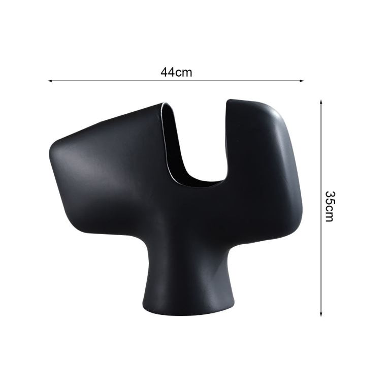 soga 44x35cm ornament modern black abstract ceramic vase with unique decorative piece for home decor soga 44x35cm ornament modern black abstract ceramic vase with unique decorative piece for home decor