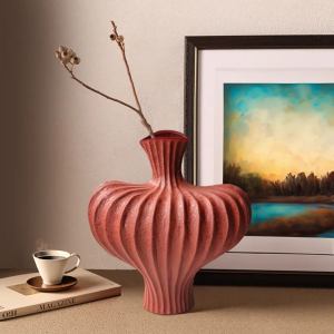soga 2x 25x24cm ornament matte red small vases countertop decoration soga 2x 25x24cm ornament matte red small vases countertop decoration