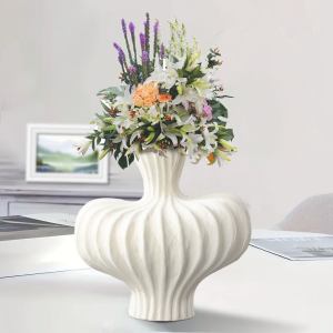 soga 2x 25x24cm ornament small matte white vases countertop decoration
