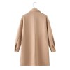 Zach Ailsa Women's Lapel Long Sleeved Single Breasted Casual Mid-Length Jacket, 3