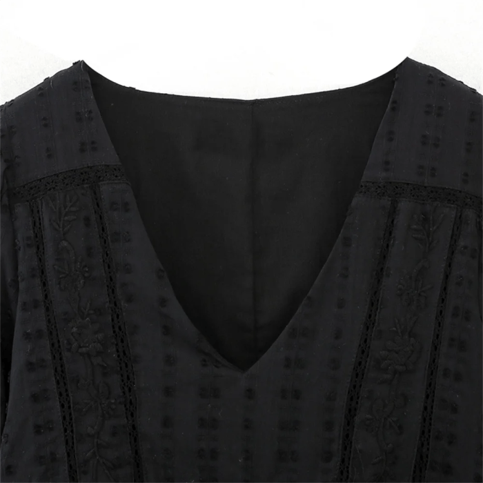 wills black boho slip over short mini dress Wills Black Boho Slip Over Short Mini Dress 3