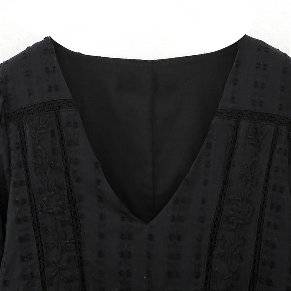 Wills Black Boho Slip Over Short Mini Dress 3