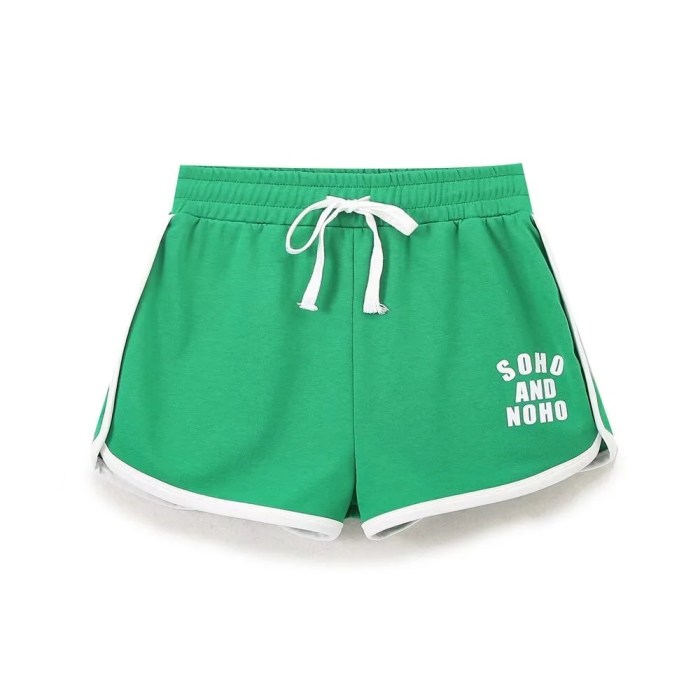 zach women's soho noho round neck short sleeve contrast letter t shirt & mid waist shorts set Zach Women's Soho Noho Round Neck Short Sleeve Contrast Letter T-Shirt & Mid-Waist Shorts Set 4