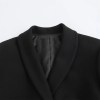 zach women's retro single breasted open design casual suit solid color long sleeve jacket Zach Women's Retro Single-Breasted Open Design Casual Suit Solid Color Long Sleeve Jacket 3
