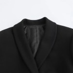zach women's retro single breasted open design casual suit solid color long sleeve jacket Zach Women's Retro Single-Breasted Open Design Casual Suit Solid Color Long Sleeve Jacket 3