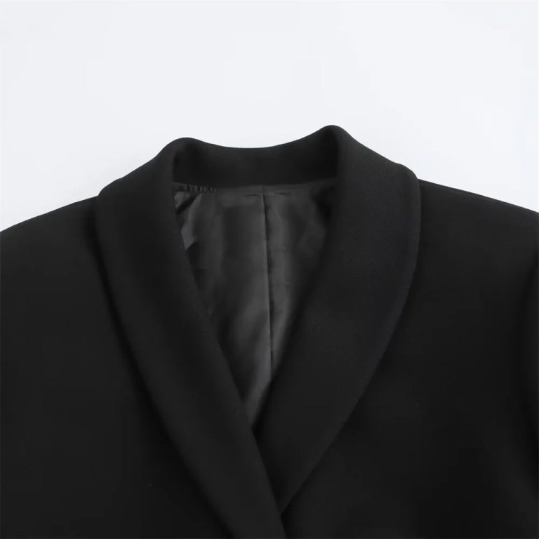zach women's retro single breasted open design casual suit solid color long sleeve jacket Zach Women's Retro Single-Breasted Open Design Casual Suit Solid Color Long Sleeve Jacket 3