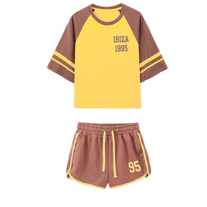 Zach Women's Ibiza 1995 Cotton T-Shirt & Elastic Waist Shorts Set