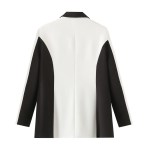 Zach Women's Versatile Double-Breasted Suit Coat with High Waist Slimming Pants Casual Set 3