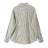Zach Women's Striped Vertical Single-Breasted Long Sleeve Flip Collar Shirt 2