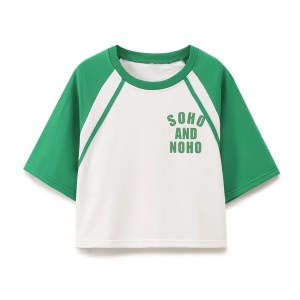 zach women's soho noho round neck short sleeve contrast letter t shirt & mid waist shorts set Zach Women's Soho Noho Round Neck Short Sleeve Contrast Letter T-Shirt & Mid-Waist Shorts Set 2
