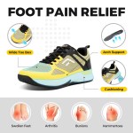 FitVille Men's Wide Pickleball Shoes Tennis Shoes Full Court Tennis Sneakers with Arch Support Lightweight Non-slip Sports Shoe 5