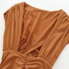zach women's backless pleated slit mid length short sleeve dress Zach Women\'s Backless Pleated Slit Mid-Length Short Sleeve Dress 5
