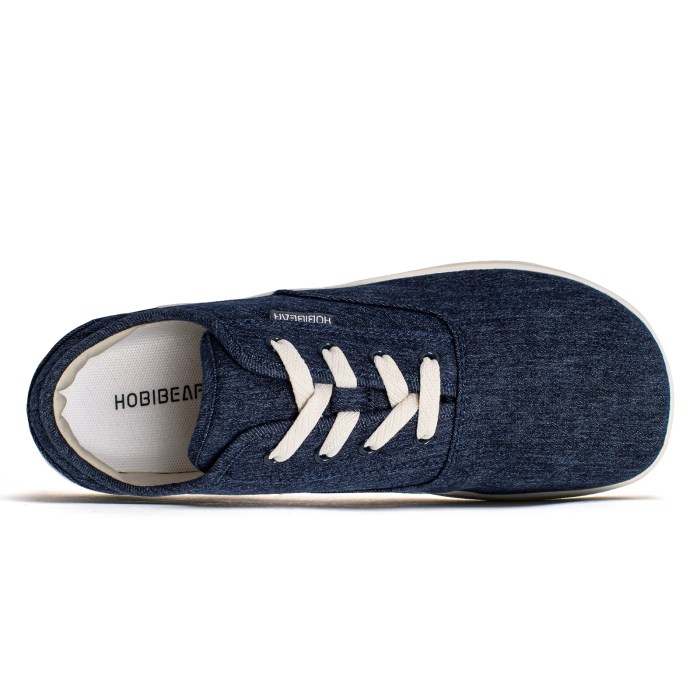 HOBIBEAR Men Barefoot Shoes Unisex Canvas Minimalist Sneakers Zero Drop Sole Wide Width Fashion Shoes 5