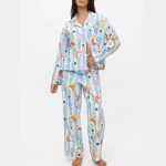 women's 2 piece aesthetic pattern print loungewear set coffee Women's 2 Piece Aesthetic Pattern Print Loungewear Set Coffee 1