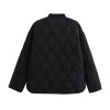 zach women's leopard print lined single breasted quilted coat with stand up collar Zach Women's Leopard Print Lined Single-Breasted Quilted Coat with Stand-Up Collar 3