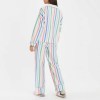 women's pyjamas set stripe print button down long sleeve loungewear Women's Pyjamas Set Stripe Print Button-Down Long Sleeve Loungewear 2