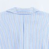 Zach Women's Casual Collar Striped Linen Blended Asymmetric Shirt with Wide Sleeves 6