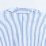 zach women's casual collar striped linen blended asymmetric shirt with wide sleeves Zach Women's Casual Collar Striped Linen Blended Asymmetric Shirt with Wide Sleeves 6