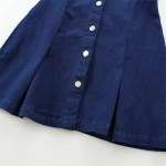 Zach Women's Slim Fit Lapel Short Sleeve Pleated A-Line Denim Mini Dress 4