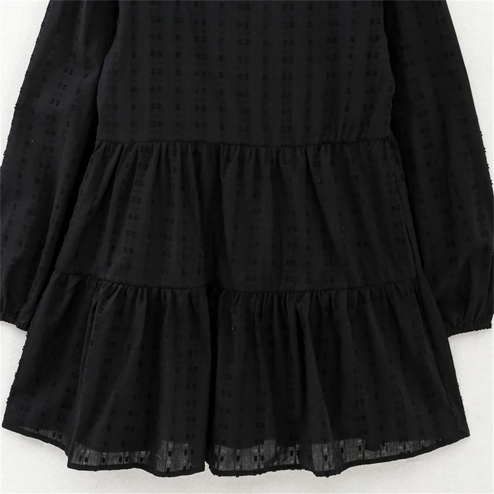 Wills Black Boho Slip Over Short Mini Dress 4