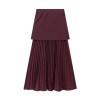 Zach Women\'s Single-Breasted Knitted Vest & High-Waist Spliced Mid-Length Skirt Set 4