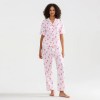 Women's 2 Piece Strawberry Striped Loungewear Pjs Set 4