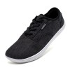 HOBIBEAR Men Barefoot Shoes Unisex Canvas Minimalist Sneakers Zero Drop Sole Wide Width Fashion Shoes