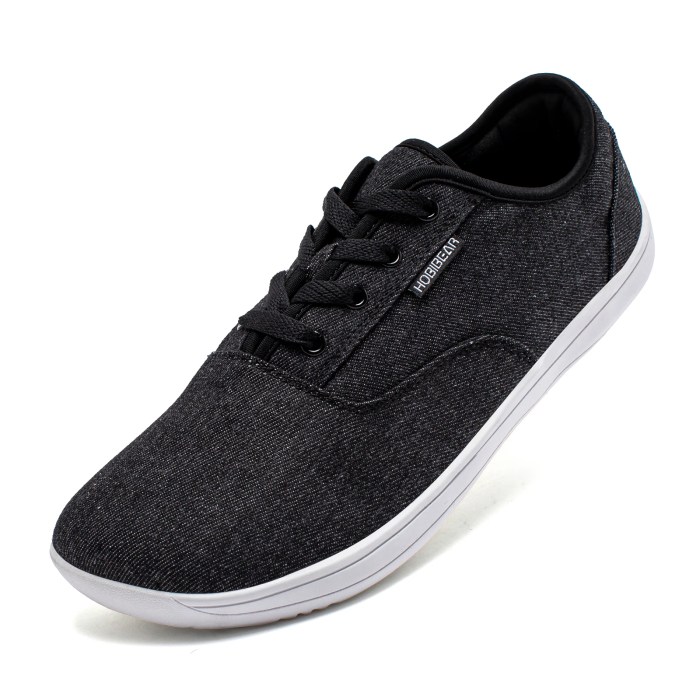 HOBIBEAR Men Barefoot Shoes Unisex Canvas Minimalist Sneakers Zero Drop Sole Wide Width Fashion Shoes