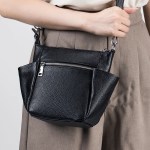 Women's Genuine Leather Luxury Bucket Bag - Cowhide Crossbody Shoulder Handbag 2