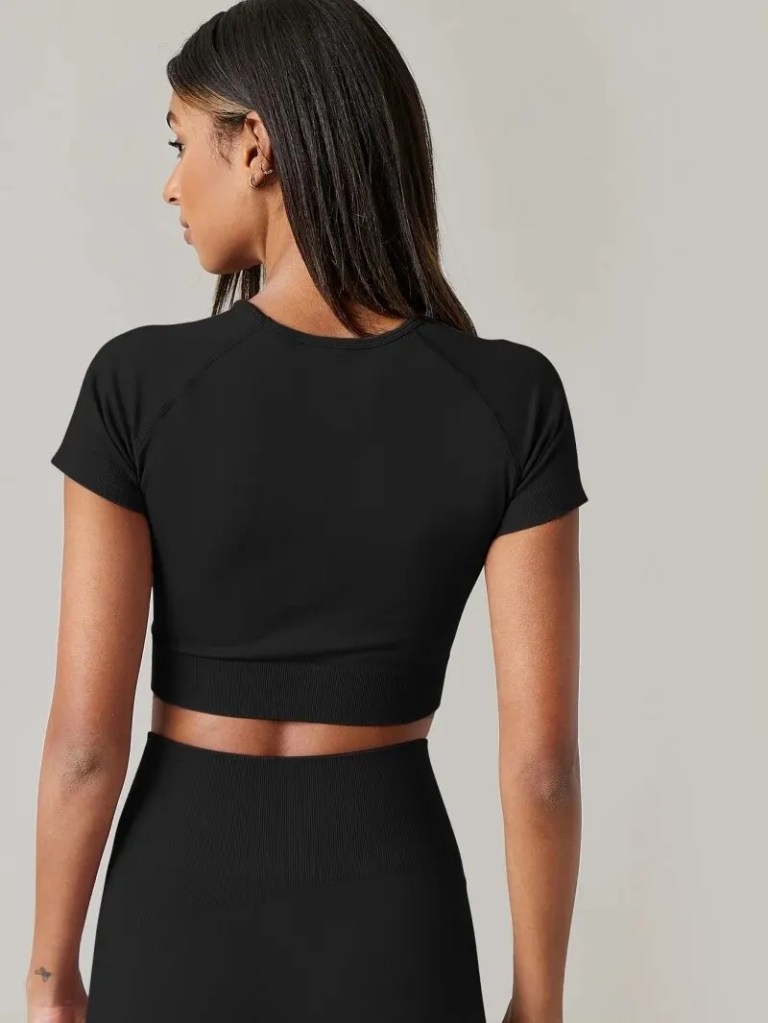Women's Seamless Short Sleeve Yoga Top Running Active Wear 2